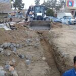 احداث جوبه سرپوشیده در میدان امام ،جهت احداث سر درب بازار مرکزی بیرجند توسط نیروهای عمران منطقه