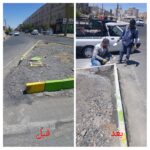 عملیات بهسازی و رفع نقص جداول و بلوارهای سطح منطقه یک